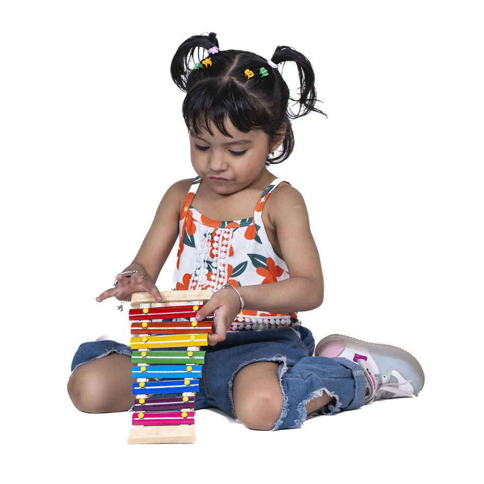 Toybharat Wooden Xylophone | Multicolour | Travel Toys | Birthday Gift | Assorted