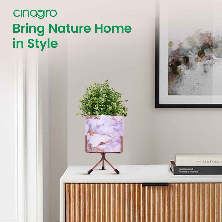 Cinagro Metal Flower Vase Planter Pot - Mandala Mirage White| Suitable for Home Decor & Garden