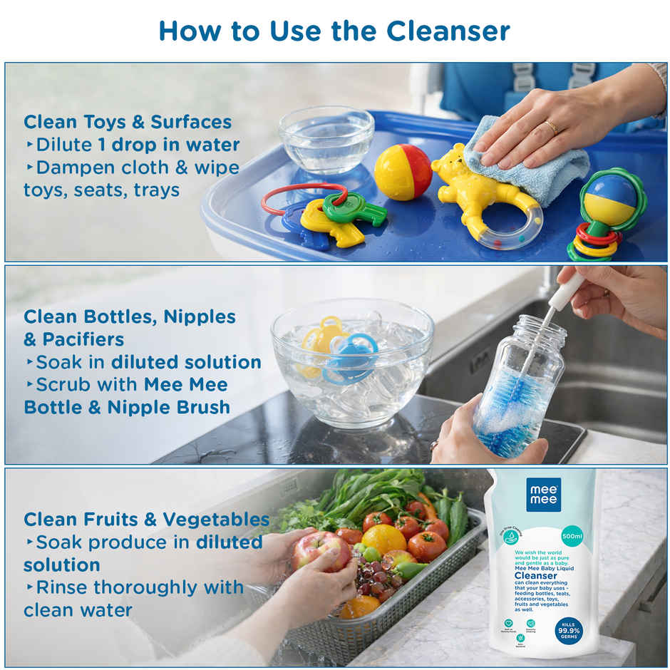 Mee Mee Anti-Bacterial Baby Liquid Cleanser Refill Pack
