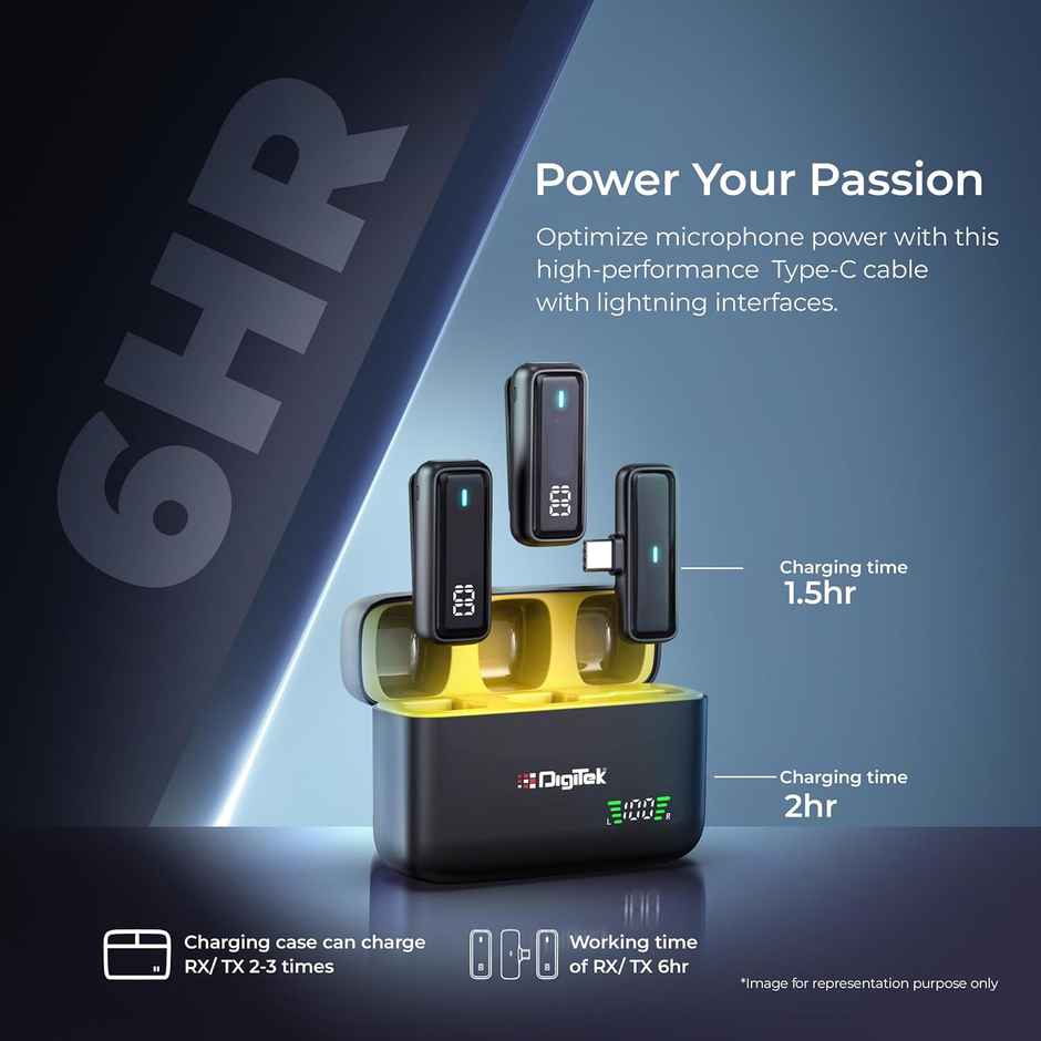 Digitek Dwm 105 2 In 1 Wireless Microphone System With Anc Mode