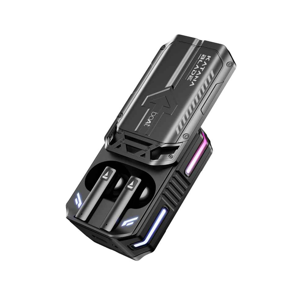 boAt Immortal Katana Blade 2.0 With Beast Mode, Rgb Leds, 70 Hrs Playback, Asap Charge, Gunmetal Black