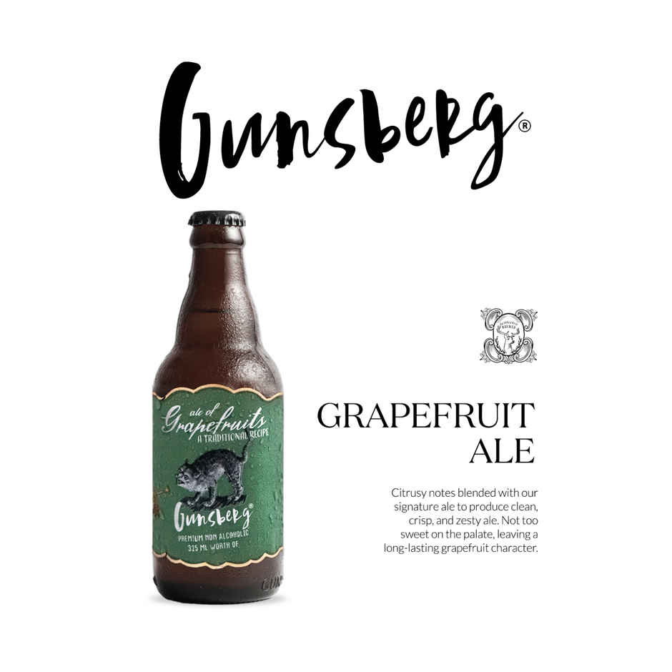 Gunsberg Ginger Ale | Grapefruit Flavour | Made with Real Ginger