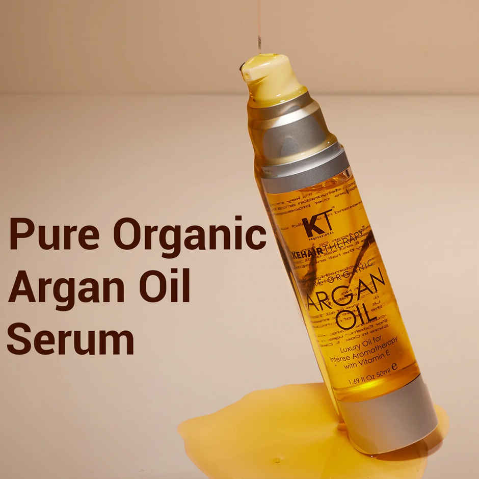 KT Professional Pure Organic Argan Oil Hair Serum with Vitamin E