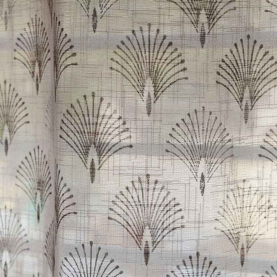 Florida Mimosa 9 Feet Sheer Curtains for Living Room Bedroom Balcony Brown