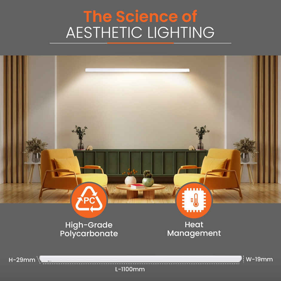 Orient Grace Pro 20W Led Batten| 2000 Lumens Sleek & Stylish Non-Breakable Polycarbonate Housing