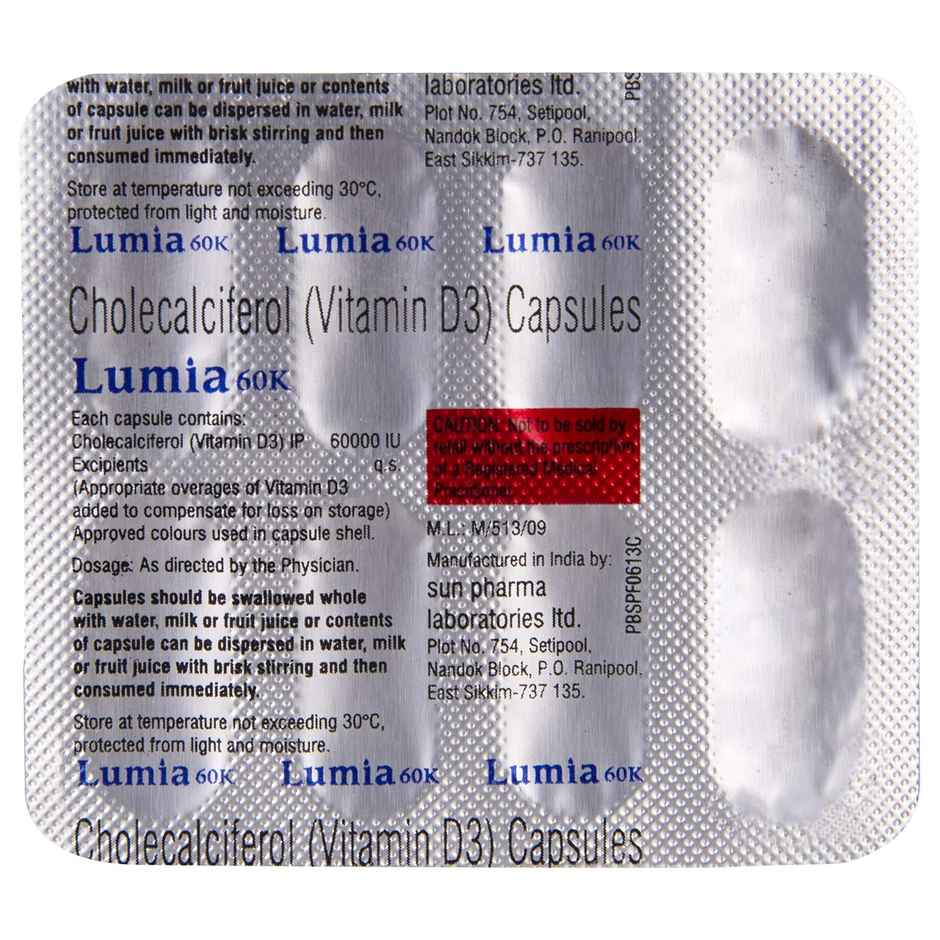 Lumia 60K Vitamin D3 Capsule