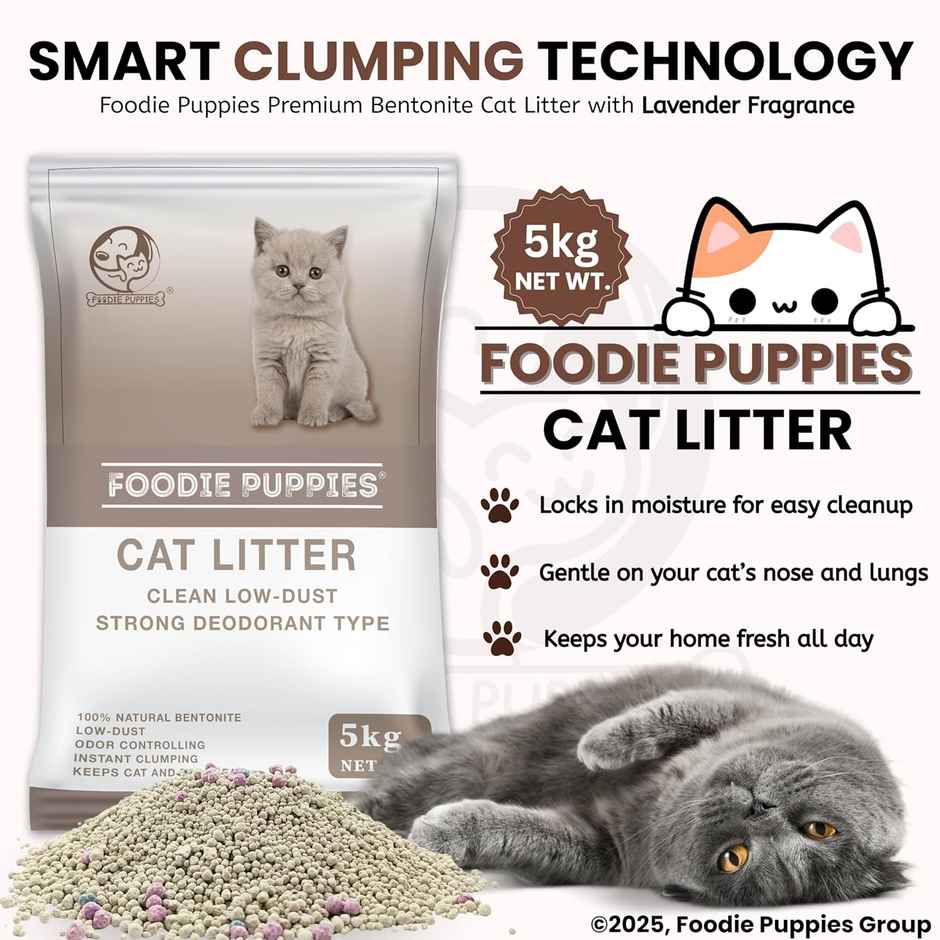 Foodie Puppies Cat Litter Sand with Lavender Fragrance for Cats and Kittens