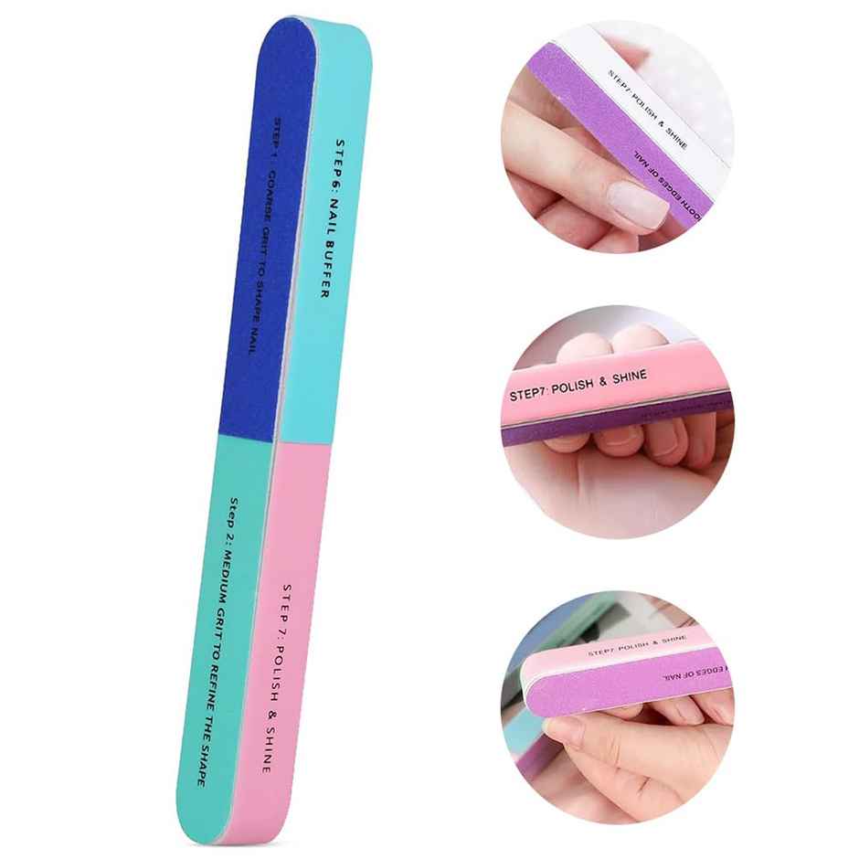 Midazzle 7 Ways Nail Filer and Buffer for Pedicure and Manicure | MIMT4001