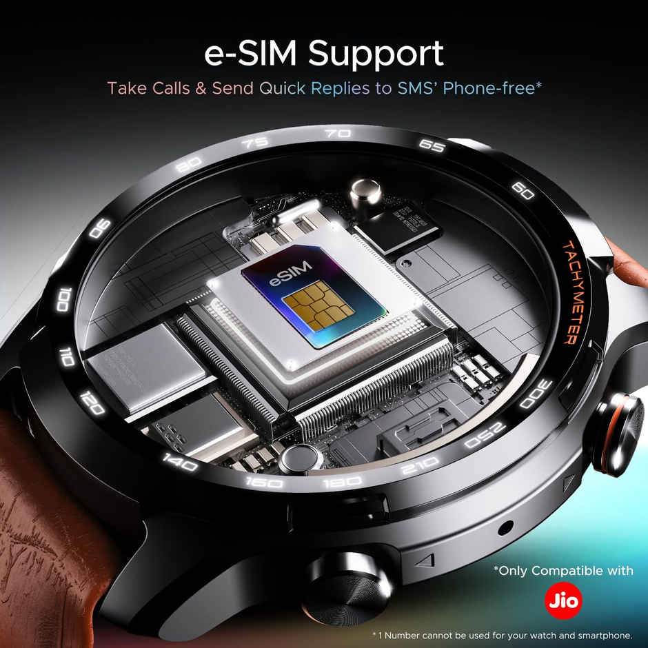 boAt Lunar Pro Smartwatch | 1.39" AMOLED Display | LTE & E-Sim Cellular Calling - Brown