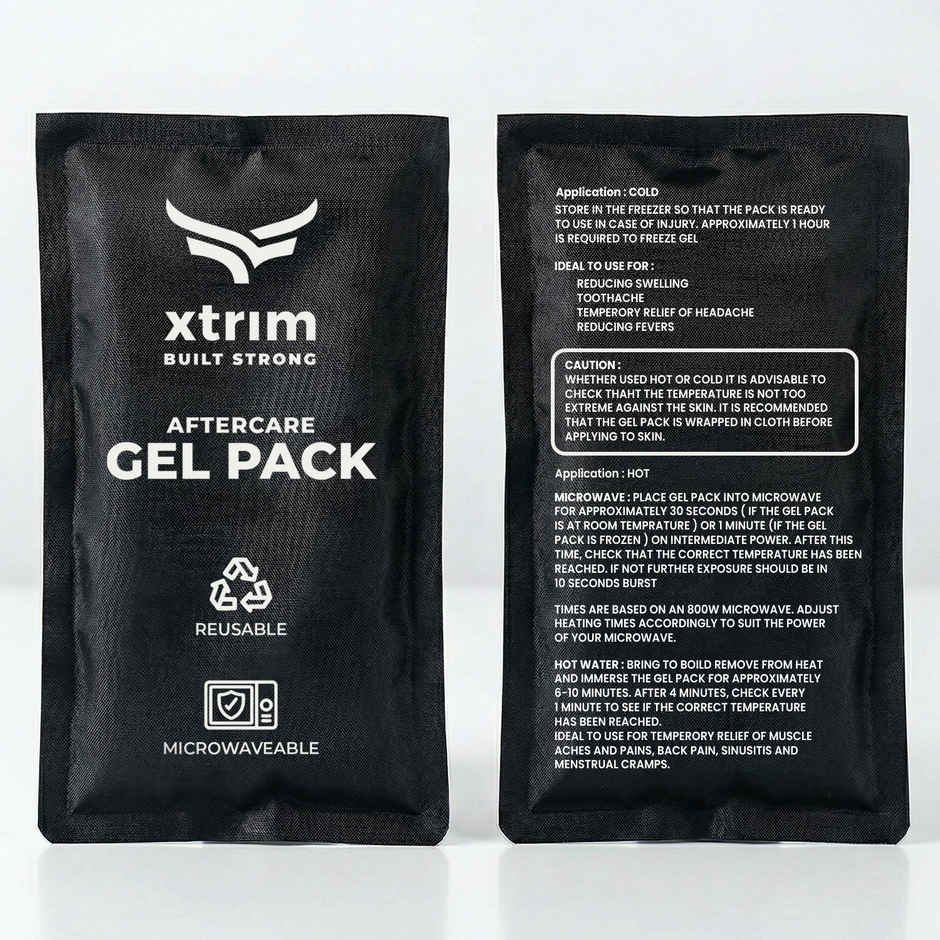 Xtrim Reusable Hot & Cold Gel Pack | Flexible Ice & Heat Therapy Pack | Pain Relief | Leak-Proof