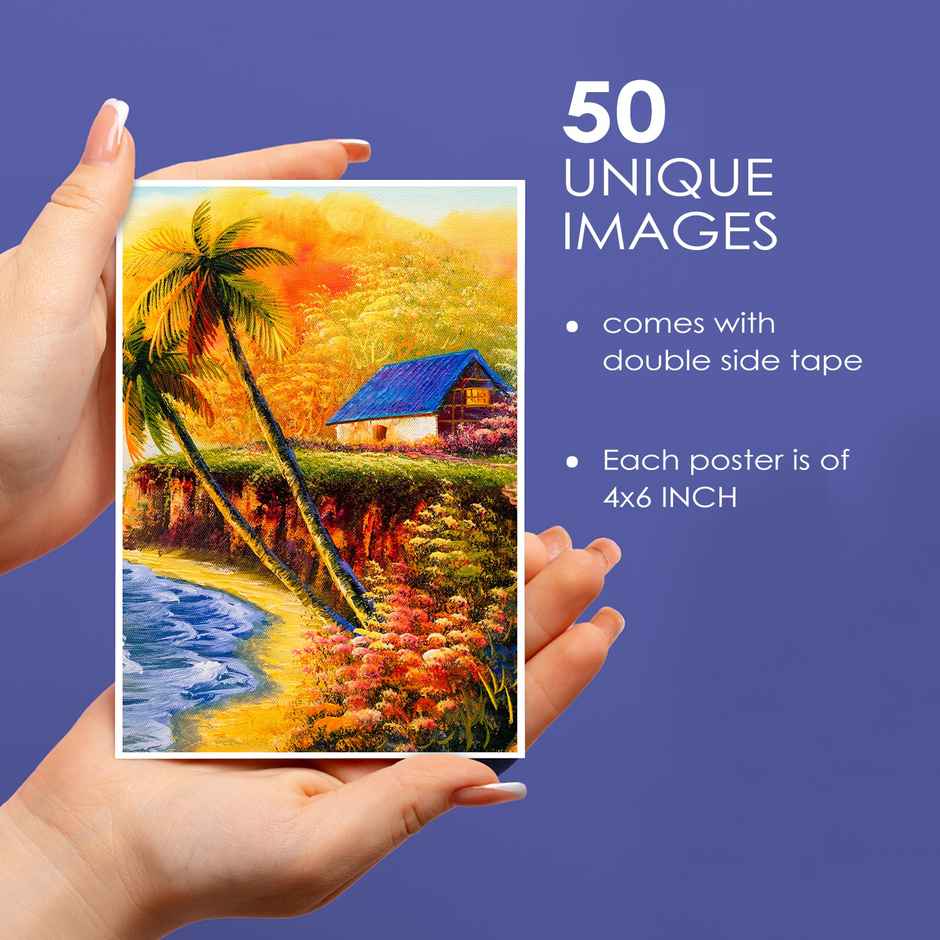 Paper Plane Design Aesthetic Wall Posters Collage 50 Pieces (4 Inch X 6 Inch) D5