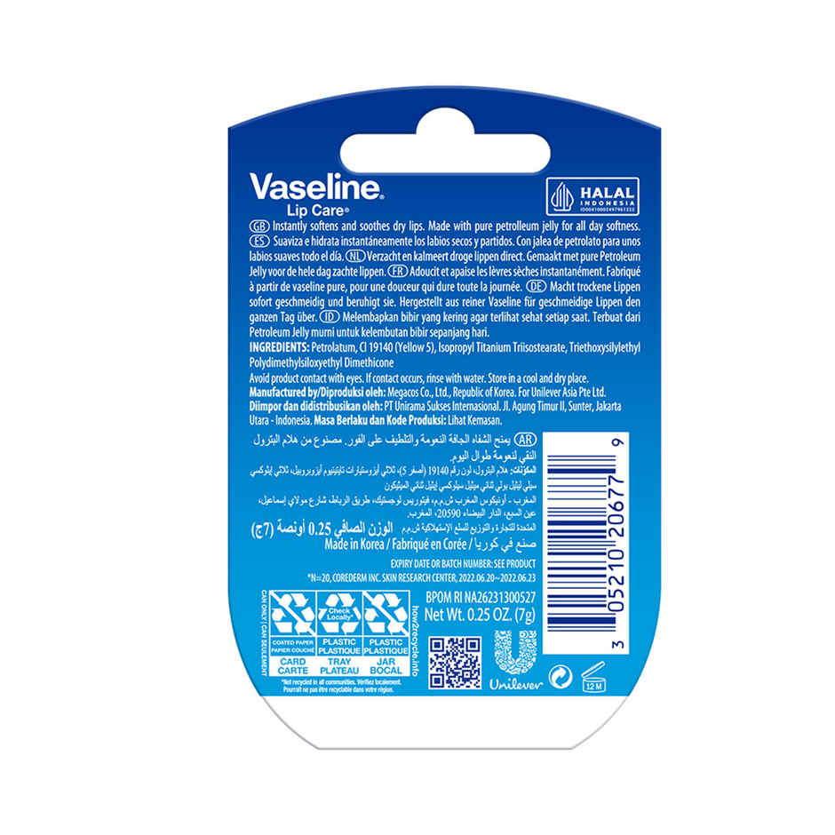 Vaseline Lip Care Original Clear Lip Balm