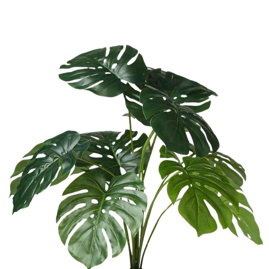 Go Hooked 12 Artificial Monstera Plant Leaves with Complimentary Nursery Pot