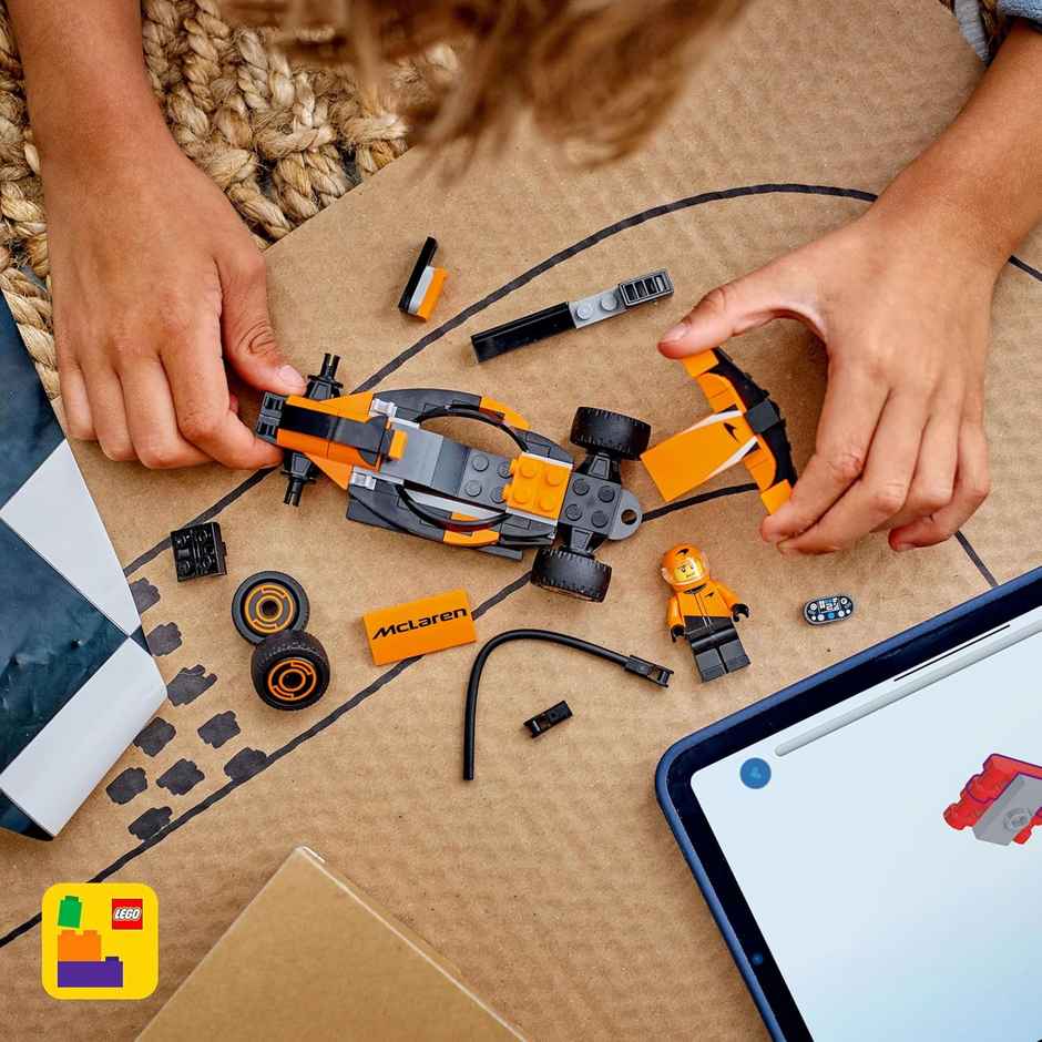 LEGO City F1 Driver with McLaren Race Car Mini Vehicle Toy Playset 60442 Building Blocks Toys