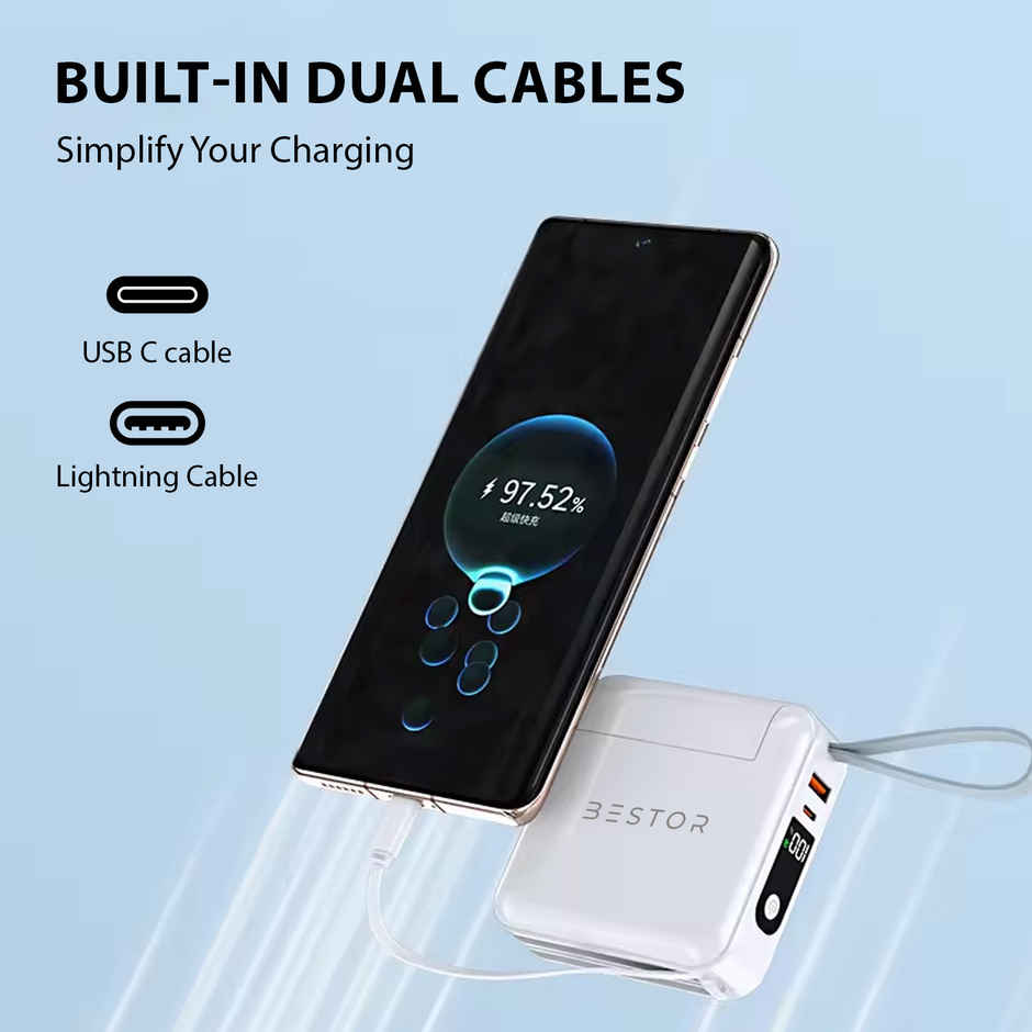 Bestor 10000 mAh 23 W Wired & Wireless With MagSafe Ultra Slim Pocket Size Power Bank