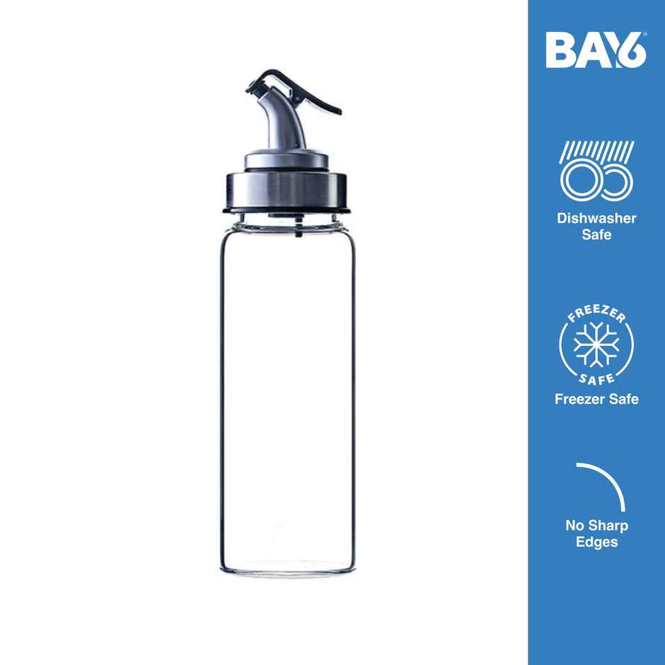 BAY6 Premium Imported Borosilicate Glass Oil and Vinegar Bottle - 500 ml