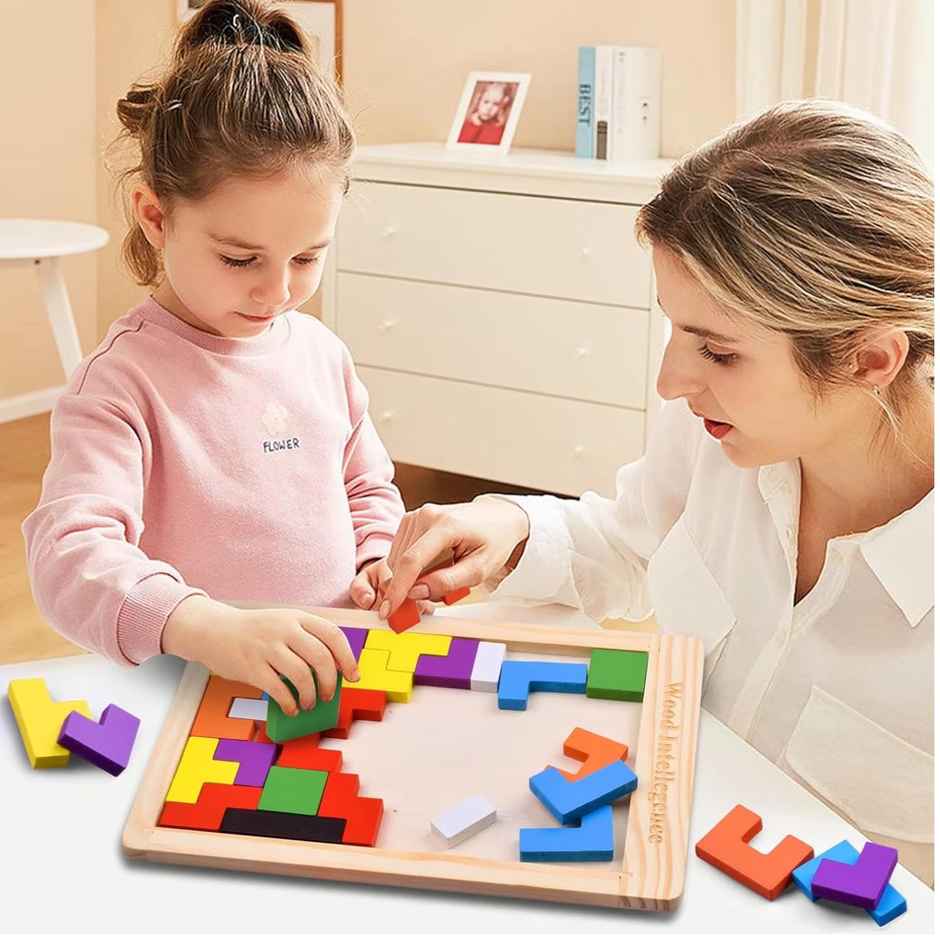 Storio Toys Wooden Russian Blocks Puzzles For Kids Adults