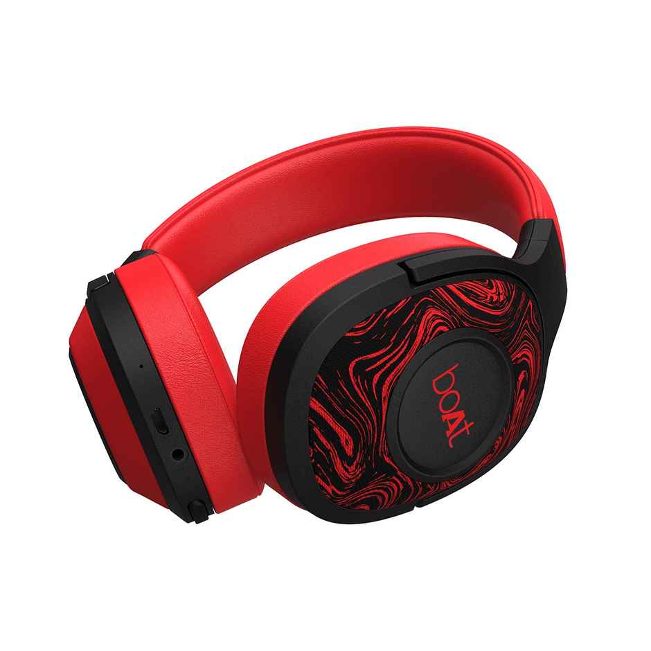 boAt Rockerz 550 Bluetooth Wireless Over Ear Headphones with Upto 20 Hours Playback (Red)