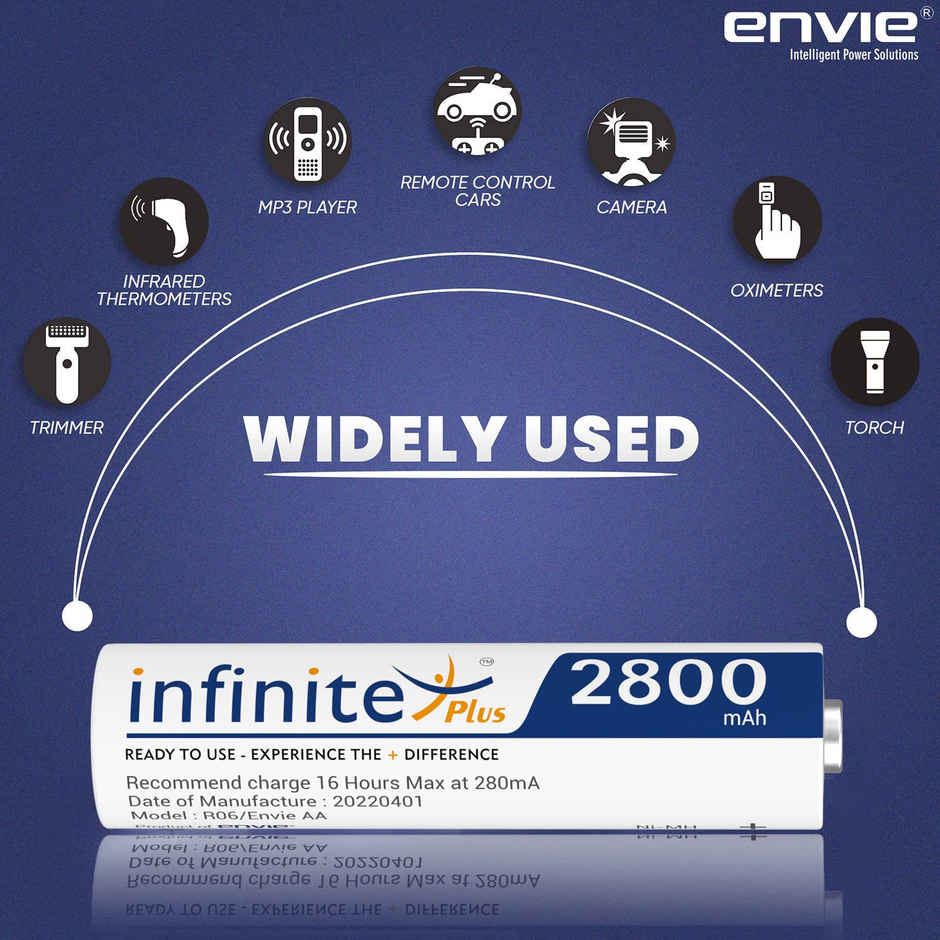 Envie Rechargeable AA 2800 mAh Infinite Plus 2PL