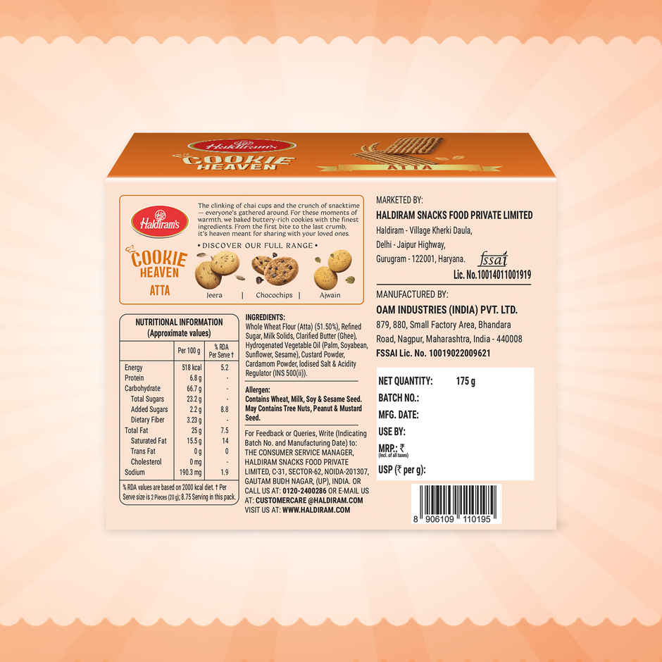 Haldiram's Cookie Heaven Atta Cookies
