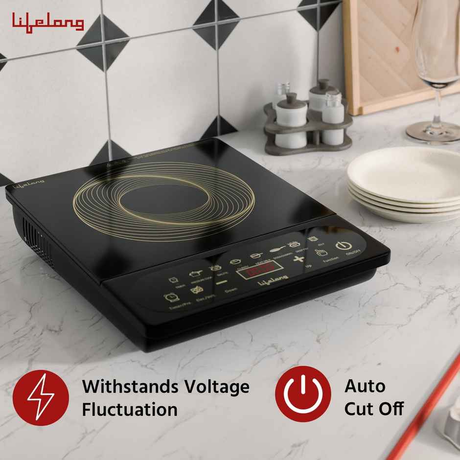Lifelong 2100 Watt With Sensor Touch, LLIC103 Induction Cooktop (Black, Touch Panel)