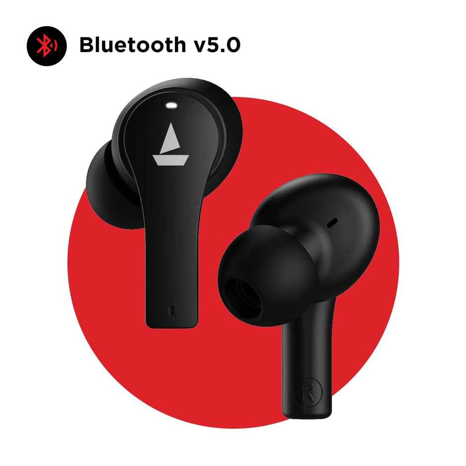 boAt Airdopes 101 in Ear TWS With 28 Hours Playback, Iwp Tech & BT v5.0 (Active Black)