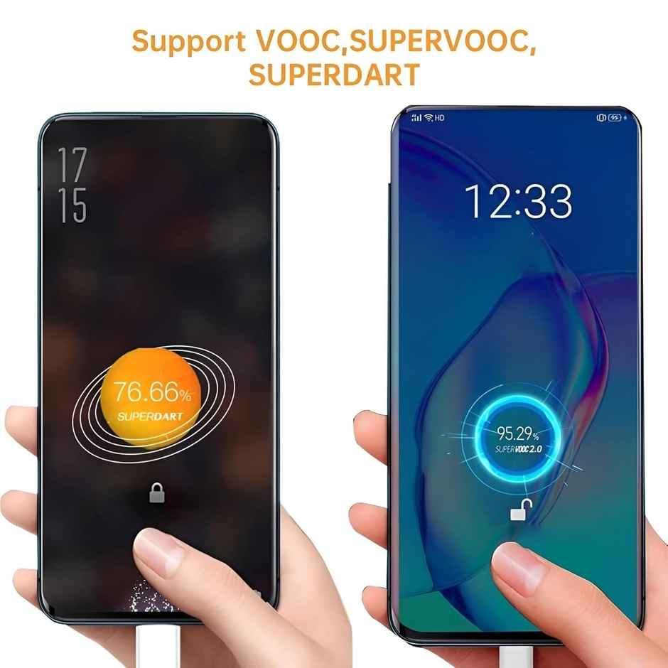 Roarx USB TO C CABLE FOR REALME/ OPPO / VIVO & TYPE C DEVICES | UP TO 100W Fast Charging