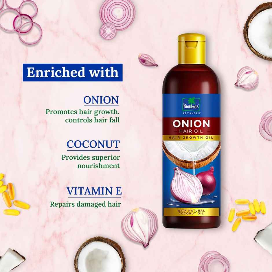 Parachute Advansed Onion Hair Oil | Hair Growth Oil | Controls Hairfall