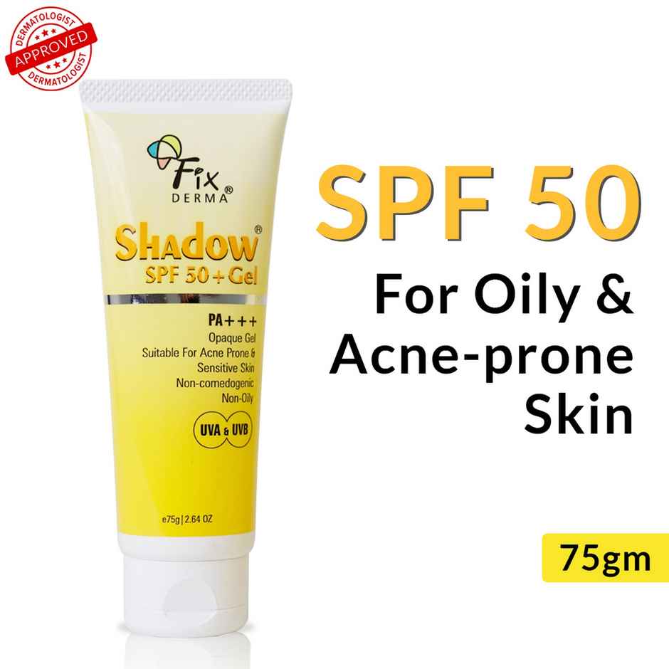 Fixderma Shadow Sunscreen SPF 50+ Gel Sunscreen For Oily Skin Sun Screen Protector SPF 50