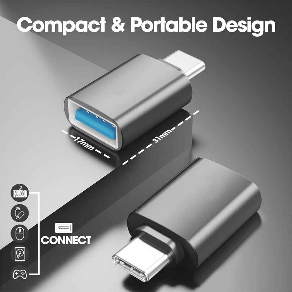 Bestor Set of 5 Combos of USB Wired Keyboard, Wired Mouse, Mouse Pad Base Waterproof, Type A to Type C Converter & 4 Port USB HUB for PC, Laptop, Computer