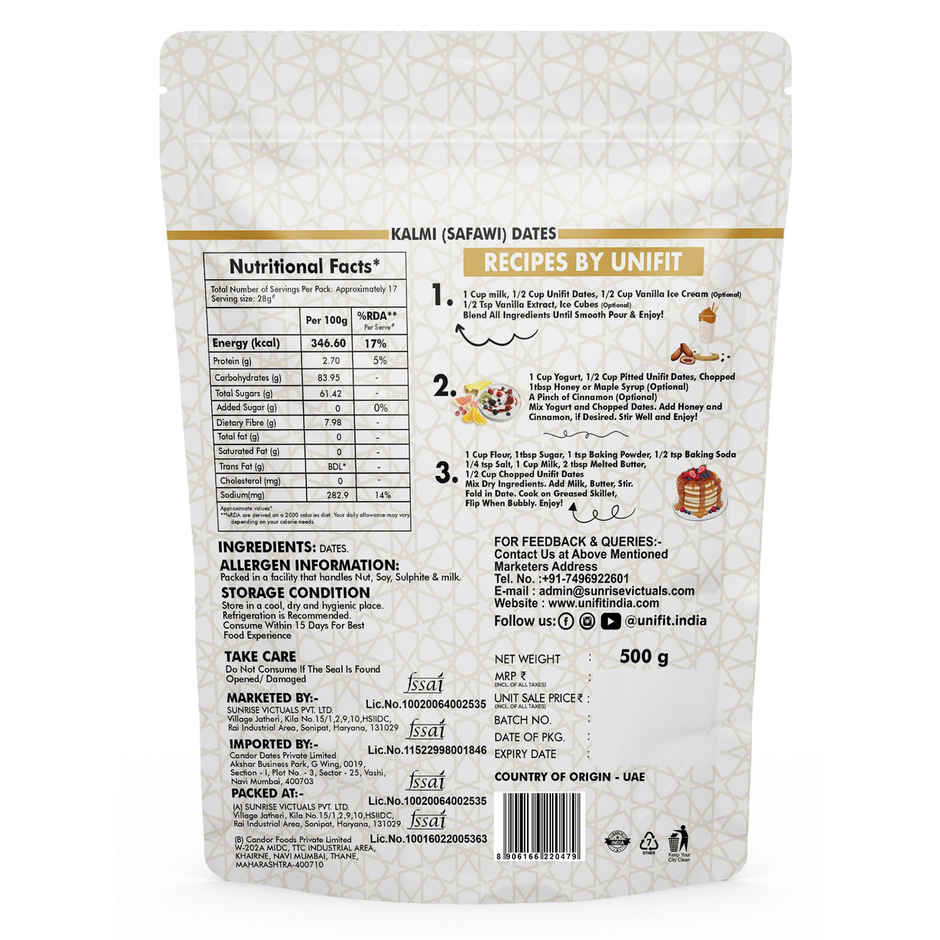 Unifit Kalmi Dates | Naturally Sweet & Nutritious Delights