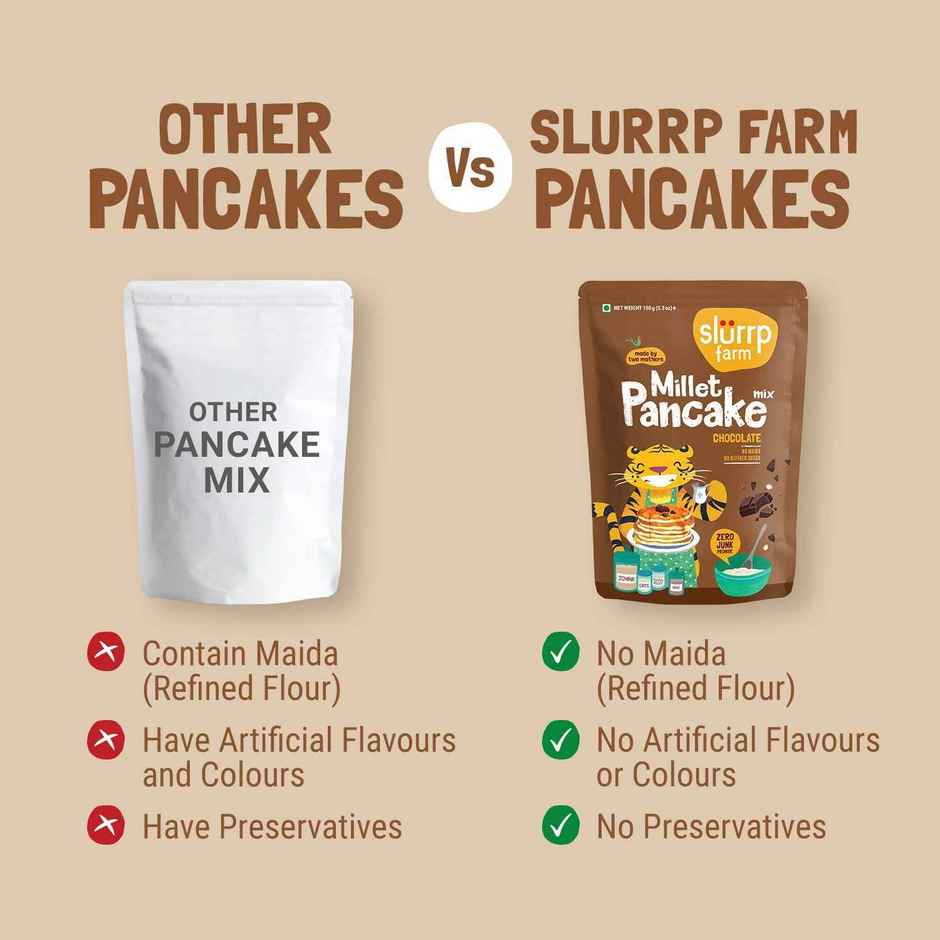 Slurrp Farm Chocolate Millet Pancake Mix | No Maida