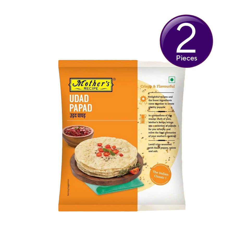 Mother's Recipe Plain Udad Papad Pouch Combo