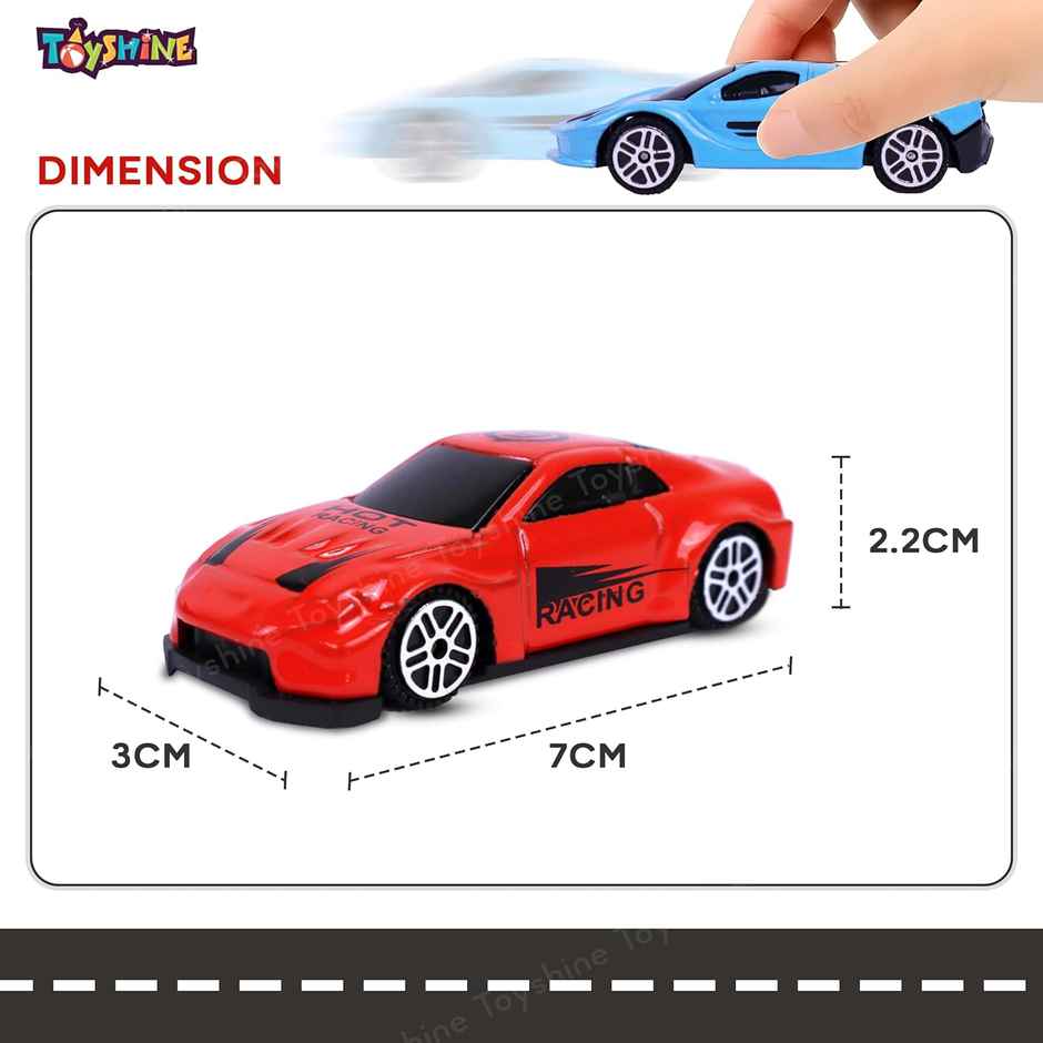Toyshine Pack Of 3 Free Wheel Speed Racing 1:64 Scale Die Cast Kids Collectable Vehicle Toy