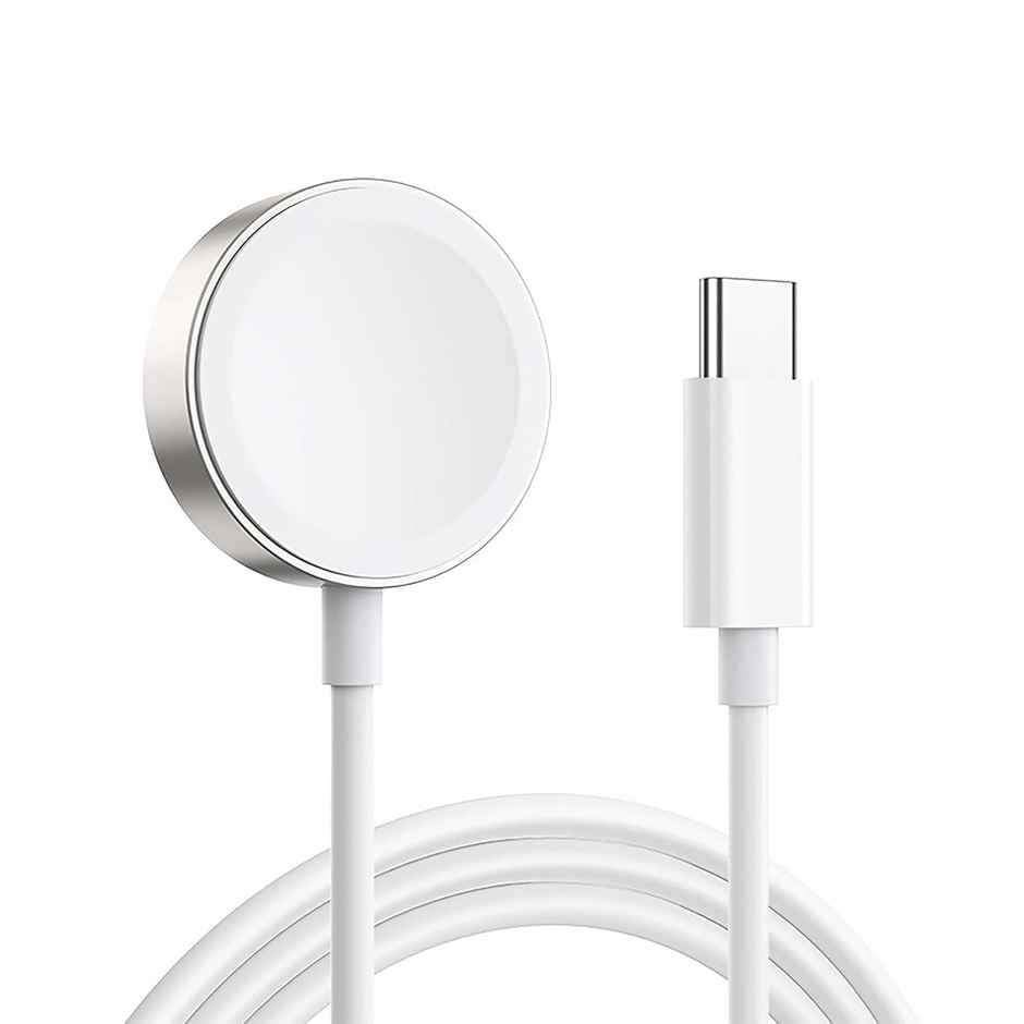 Sounce Wireless Magnetic Watch USB Type C For iWatch Series 9/8/7/6/5/4/3/2 Se/2 - 1 m | White