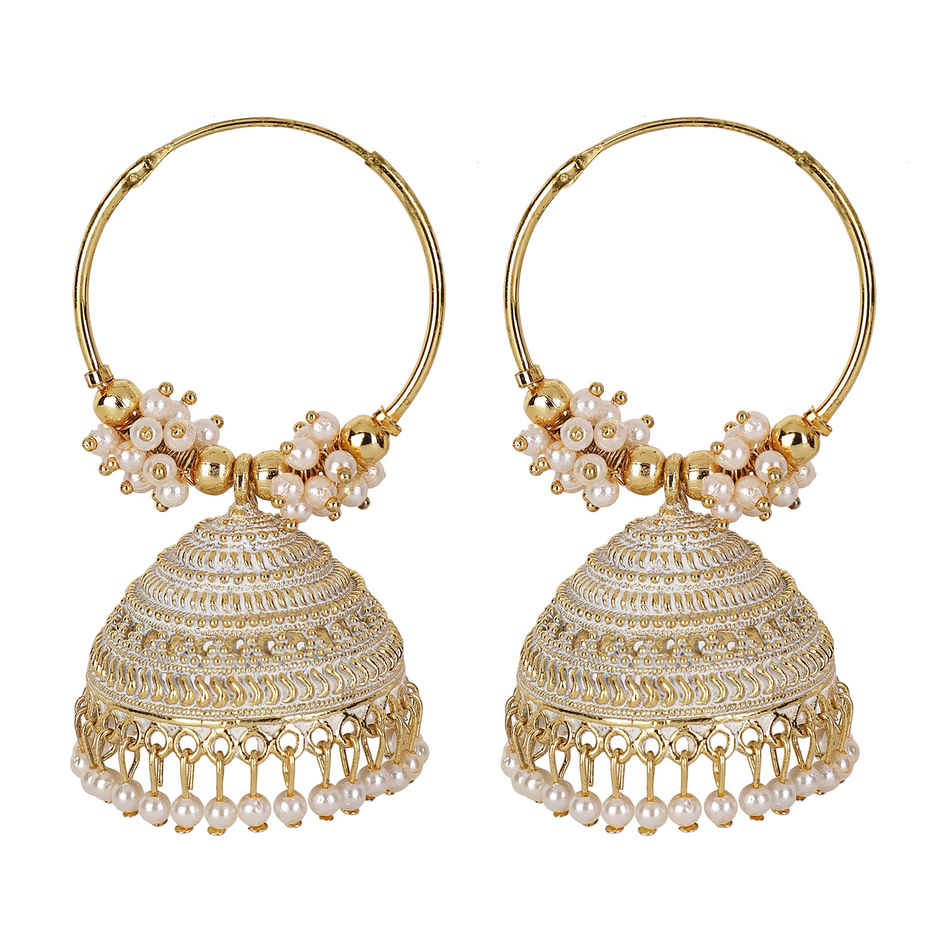 Shining Diva Fashion Latest Stylish Traditional Jhumka Jhumki Earrings for Women & Girls | 13623er
