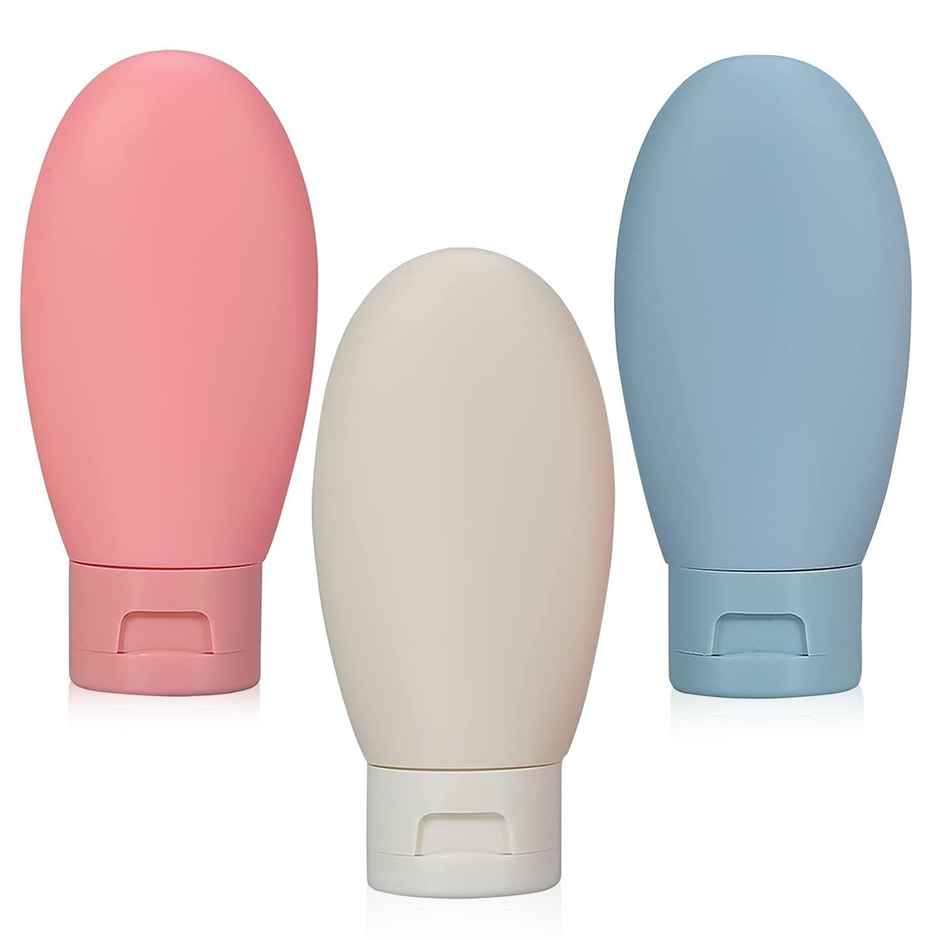 DALUCI Travel Bottles for Toiletries Shampoo Bottle Set Leakproof Plastic 60ml Multicolour