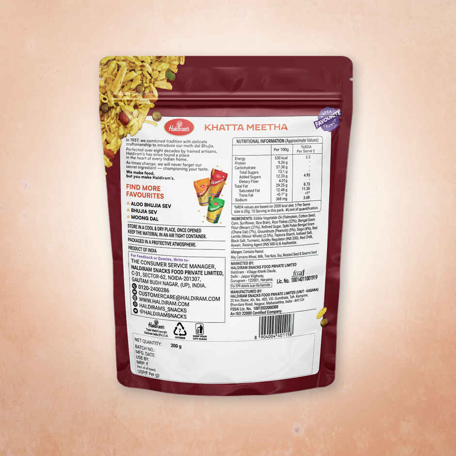 Haldiram's Khatta Meetha | Savory Snack