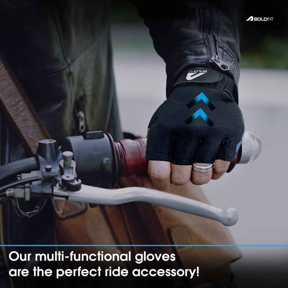 Boldfit Gym Gloves For Men With Wrist Support For Exercise Cycling Bike Sports - Medium