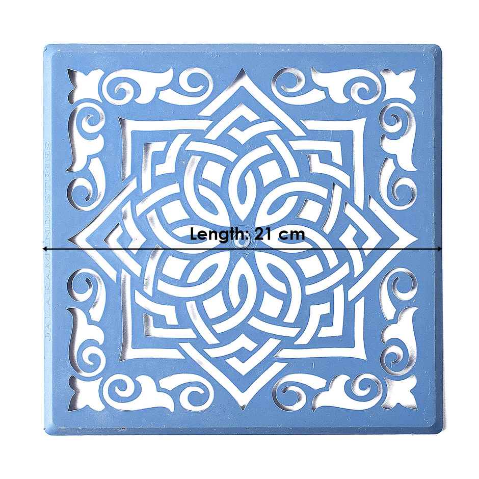 Designer Square Rangoli Stencil | Design 2 | 8 x 8 inch | Satvik