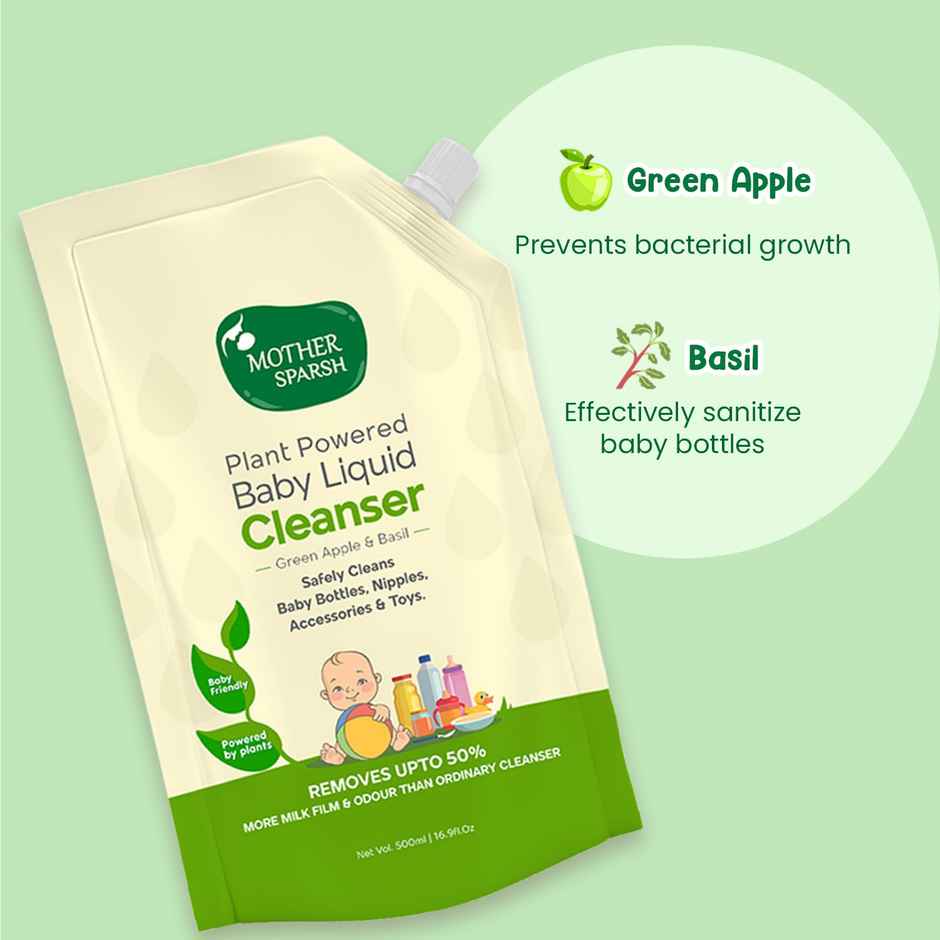 Mother Sparsh Plant Powered Natural Baby Liquid Cleanser Refill Pack