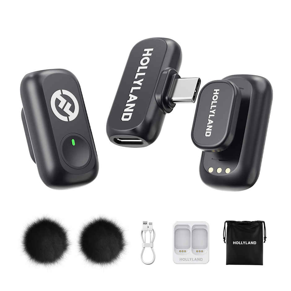 Hollyland Lark A1 Mini Duo(Type -C) Wireless Microphone | Black