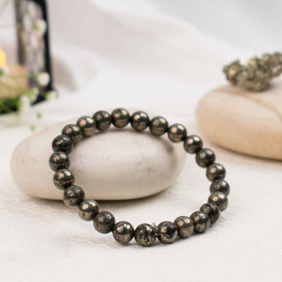 Astrotalk Raw Pyrite Bracelet | Natural Gemstones | Pack of 1