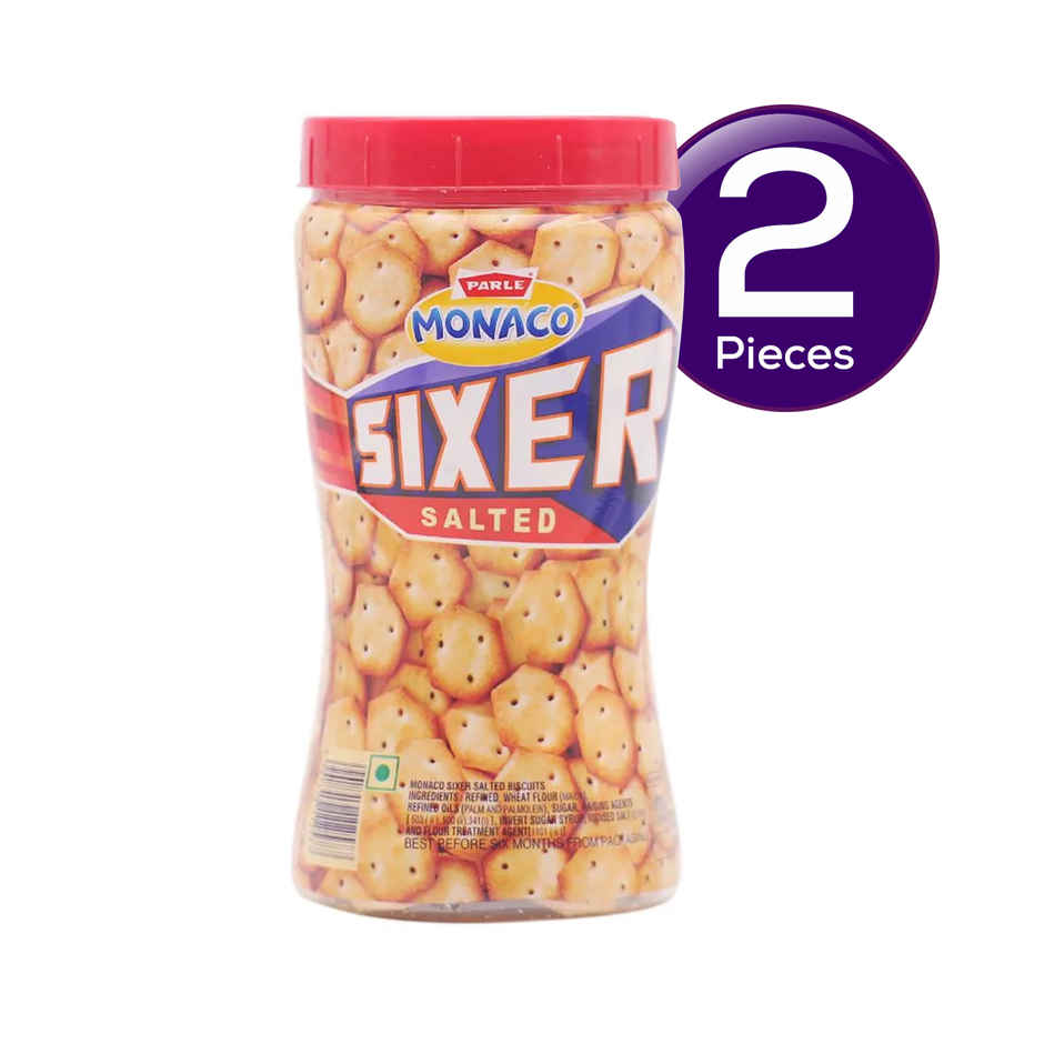 Parle Monaco Sixer Salted Plain Crackers | Trans Fat-free Combo