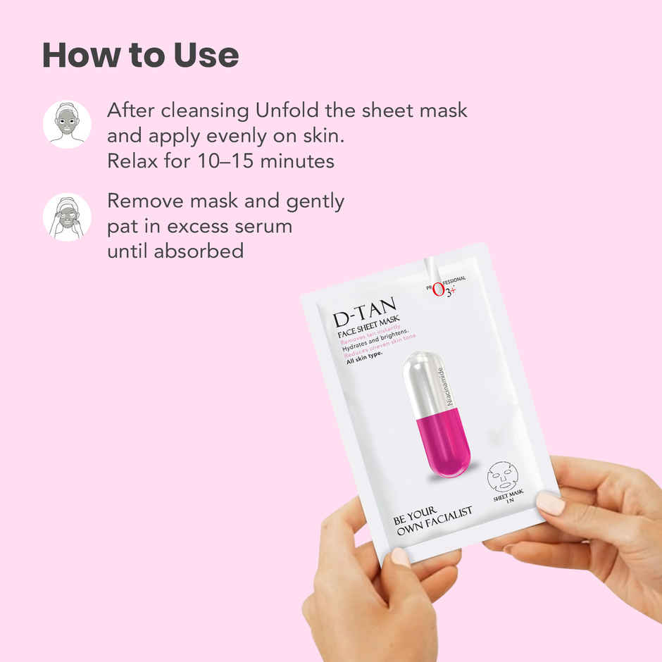 O3+ Facialist D-tan Face Sheet Mask