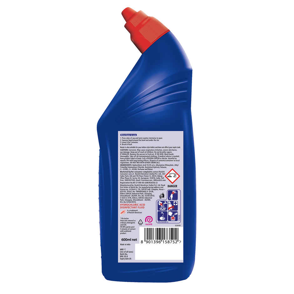 Harpic Original Toilet Cleaner Liquid (600ml) & Harpic Bathroom Ultra 10X Tough Stain Remover Petal (500ml) Combo
