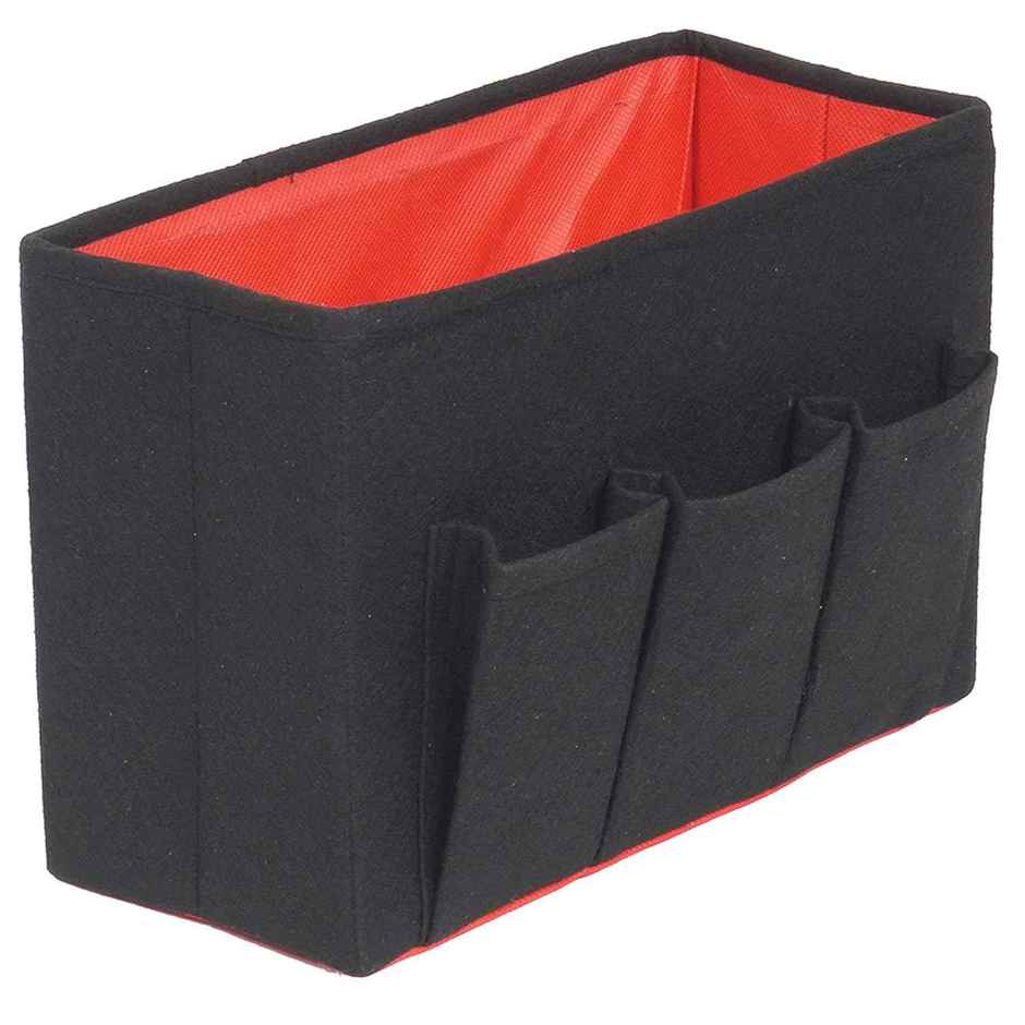 Prettykrafts Felt Magazine Holder / Files Organiser/ Multiutility Storage Box Files Set Of 1, Black