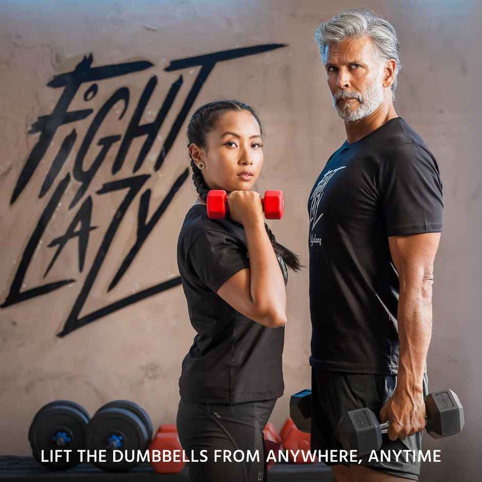 Lifelong Neoprene Dumbbells for Home Workout | Red | 2 x 1 kg