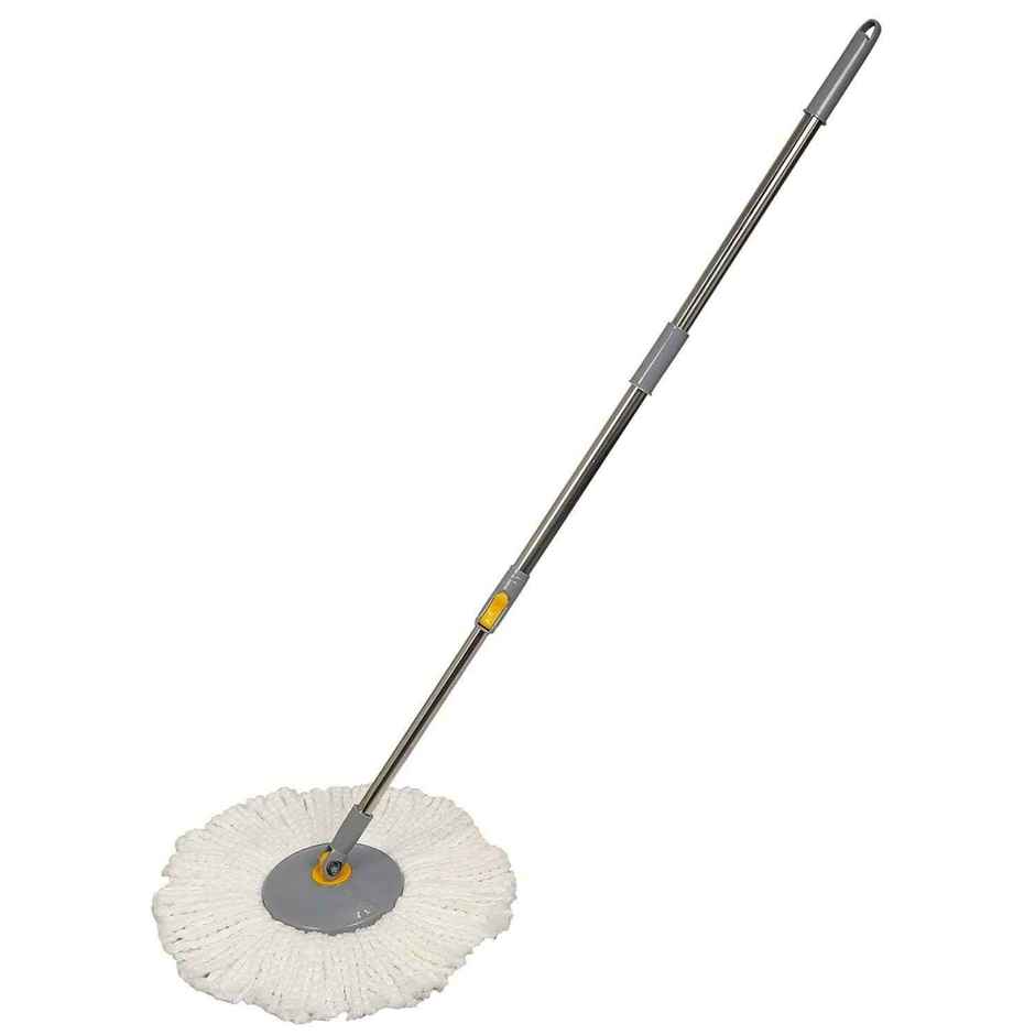 Esquire 360 Bucket Spin Mop Stick | Grey With Microfiber Refill