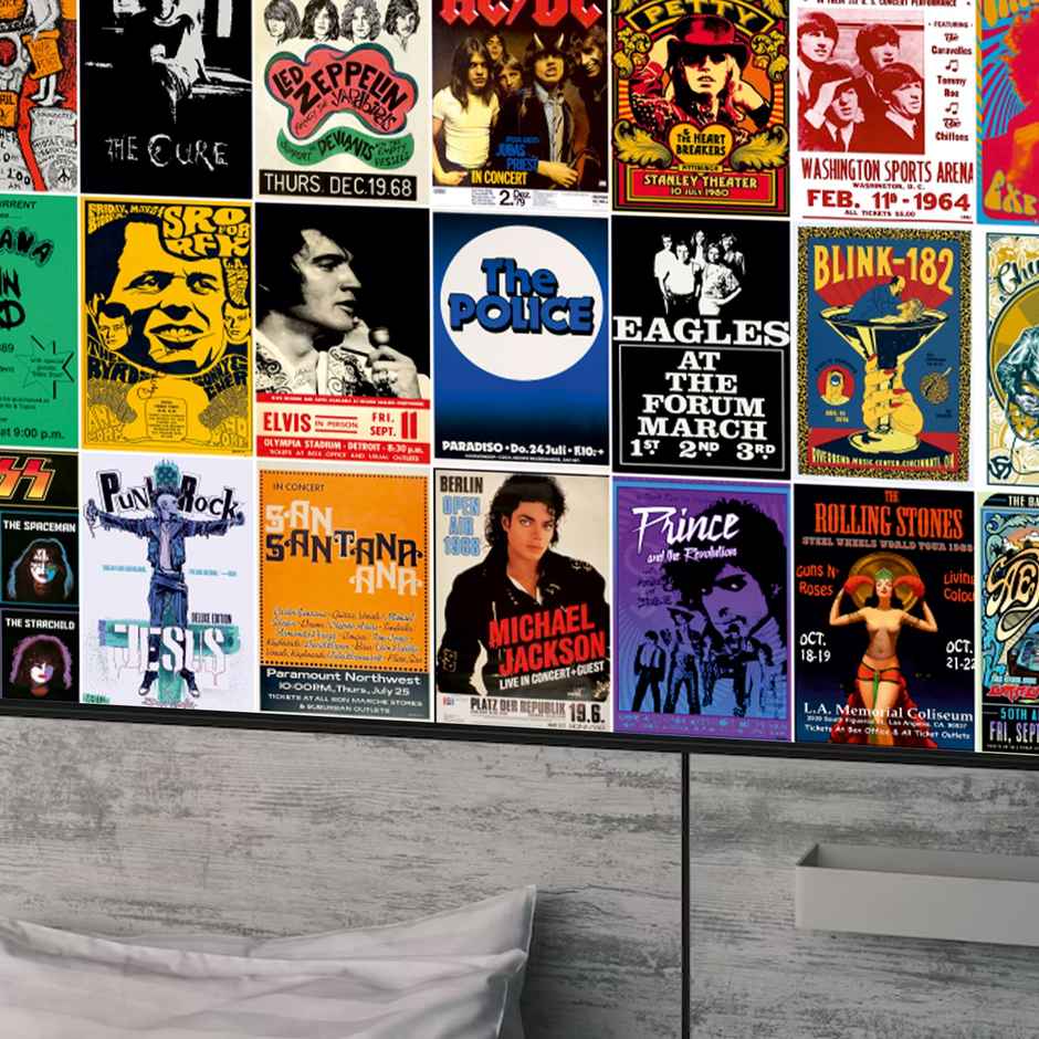 Paper Plane Design Rock Band Wall Posters Collage | Set of 120 | (4 Inch x 6 Inch) D3